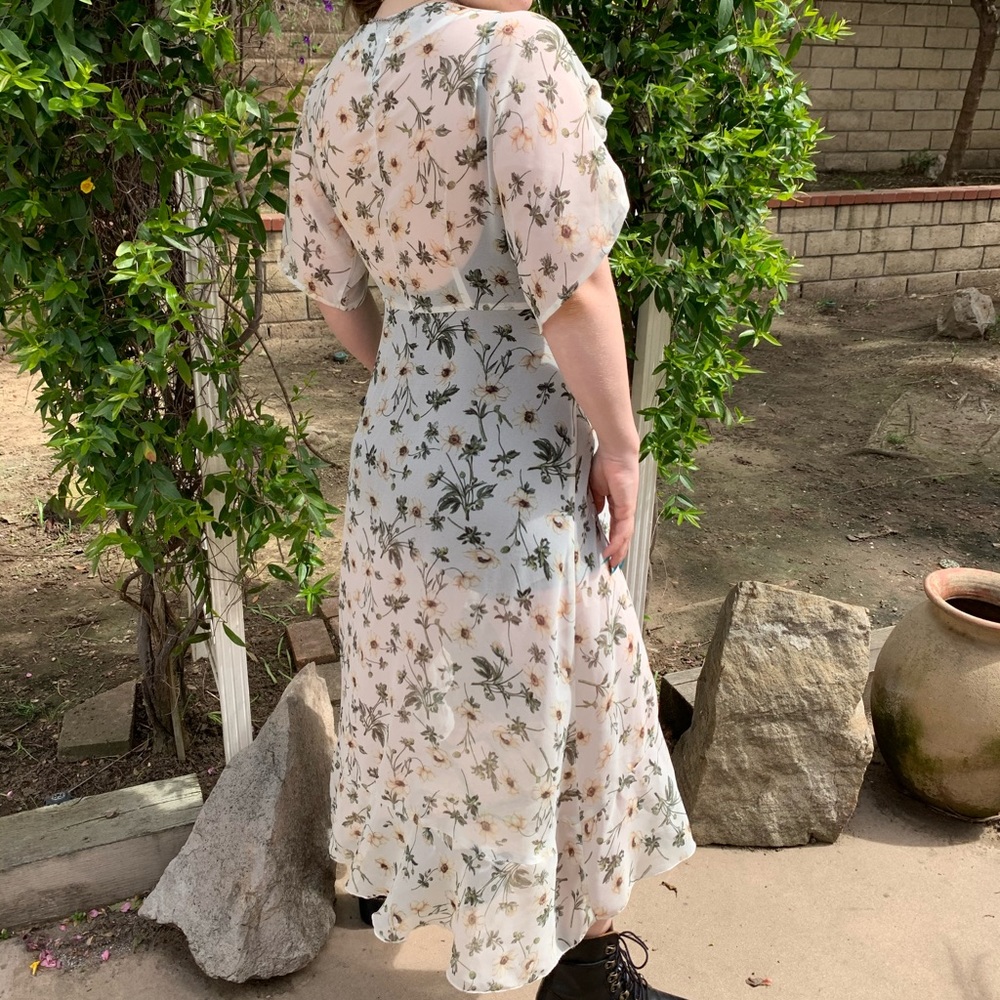 🍬DRESS FORUM | SHEER WRAP DRESS🍬